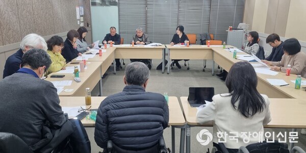 회의 중 모습 (사진 : 한국장애인재활협회)