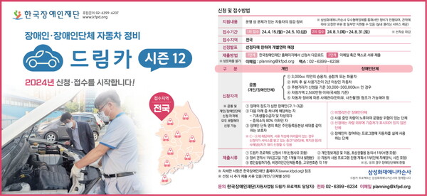 드림카 프로젝트 시즌12 공고문 (사진 : 한국장애인재단)
