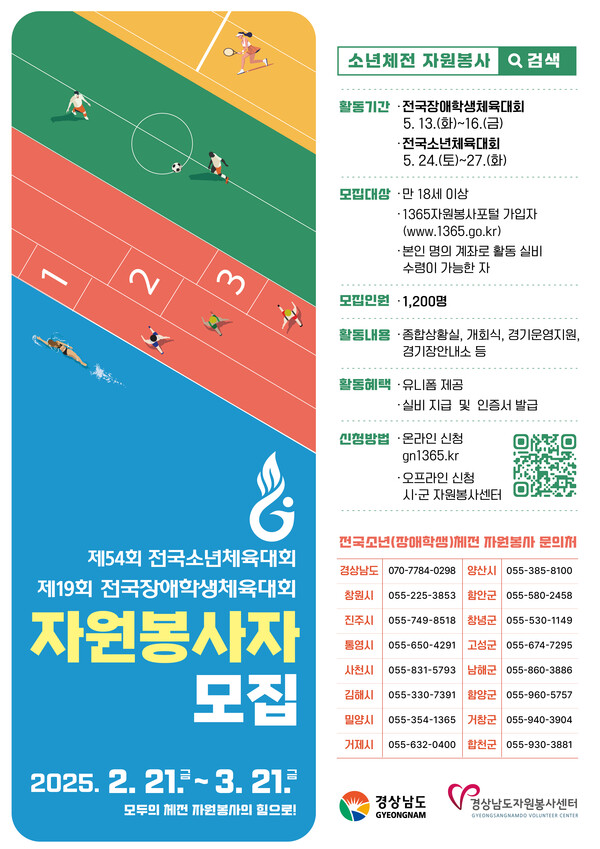 자원봉사자 모집 포스터 (자료 : 김해시)